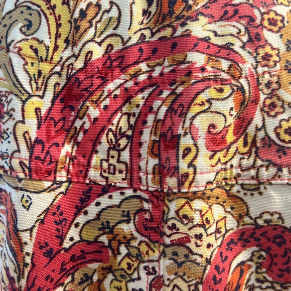 Charter Club Red and Cream Paisley Jean Jacket - Picture 9 of 13